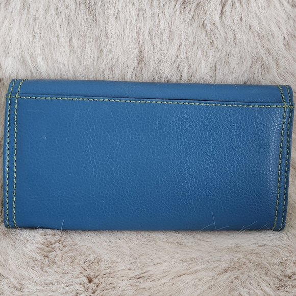 NWT TOMMY HILFIGER Preppy "Butterfly Clutch" Wallet Blue & Green - Picture 5 of 15